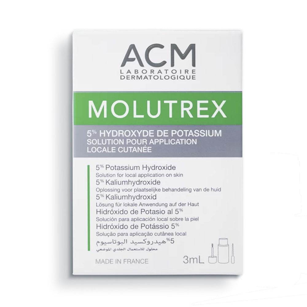Acm Molutrex 5% Hydroxide De Potassium Solution Cutanée Avec Applicateur 3ml - Para Klean