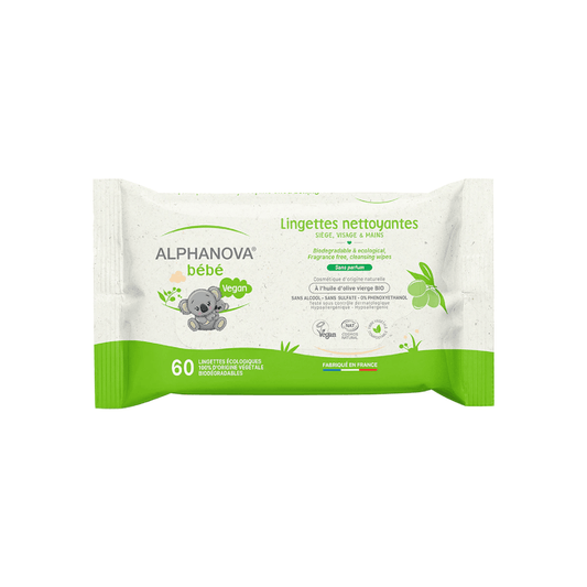 Alphaparaklean Lingettes Nettoyantes Bebe 60 unités - Para Klean