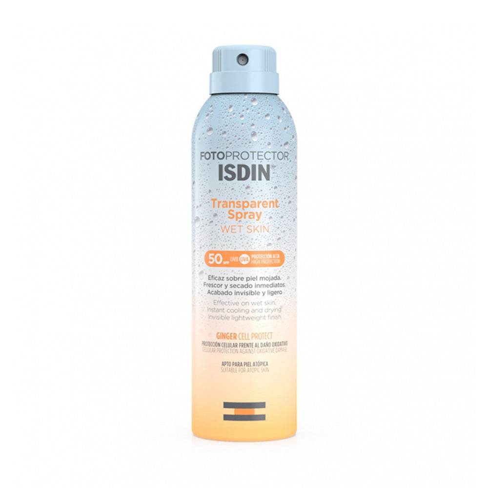 Fotoprotector ISDIN Trasparent Spray Wet Skin SPF50 250ml - Para Klean