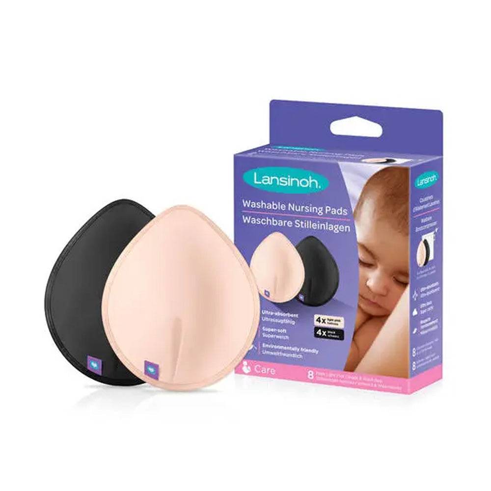 Lansinoh Coussinets D'allaitements Lavables "rose/noir" 8 Pads - Para Klean