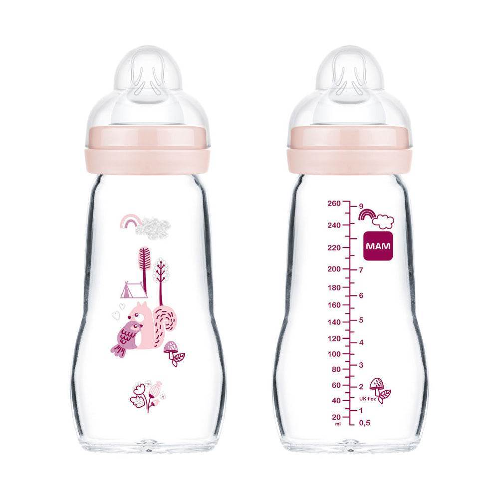 MAM Biberon Verre 2+m 260 ml Forest - Biberon En Verre - Para Klean
