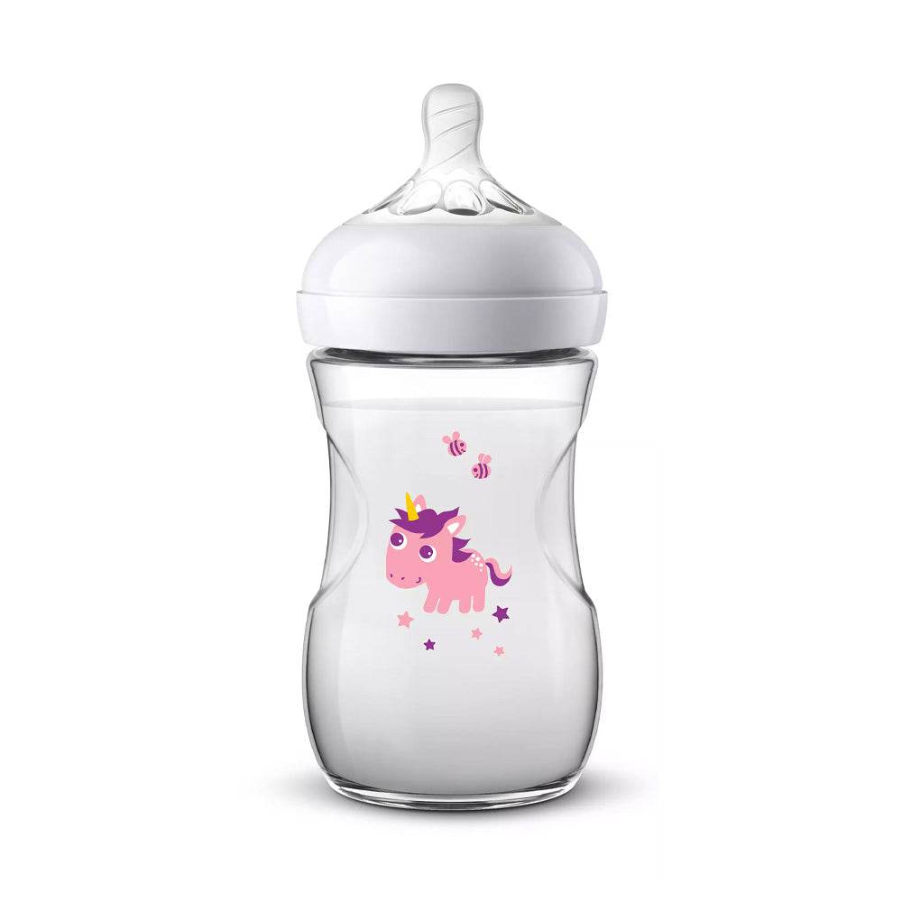 AVENT Biberon Naturel 260ml +1m Scf070/25 Unicorn {{ para_klean }}