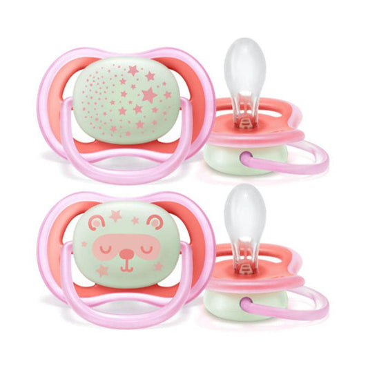 AVENT Sucettes Ultra Air Night 0-18m scf376/20 - Para Klean