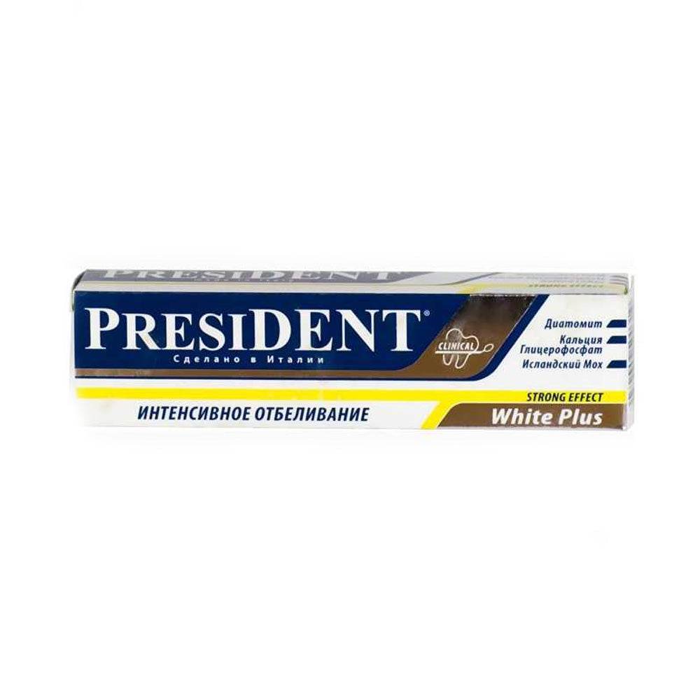 President Dentifrice White Plus 30ml - Para Klean