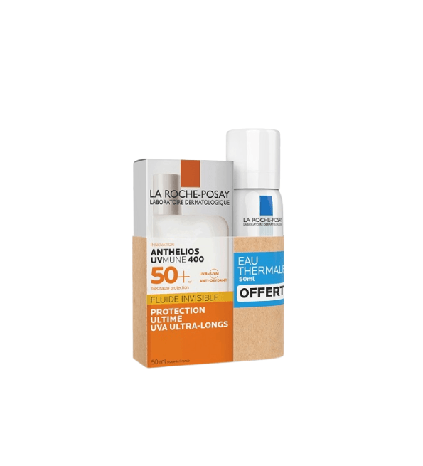 La Roche Posay Anthelios Crème Solaire Fluide Invisible SPF50 50ml = EAU THERMALE 50ML OFFERTE - Para Klean