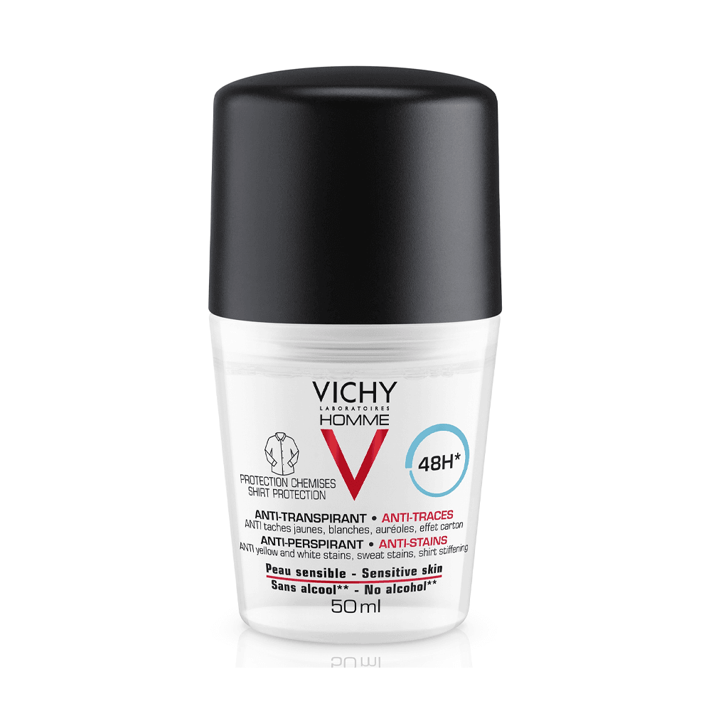 Vichy Homme Déodorant 48H anti transpirant anti-traces 50ml - Para Klean