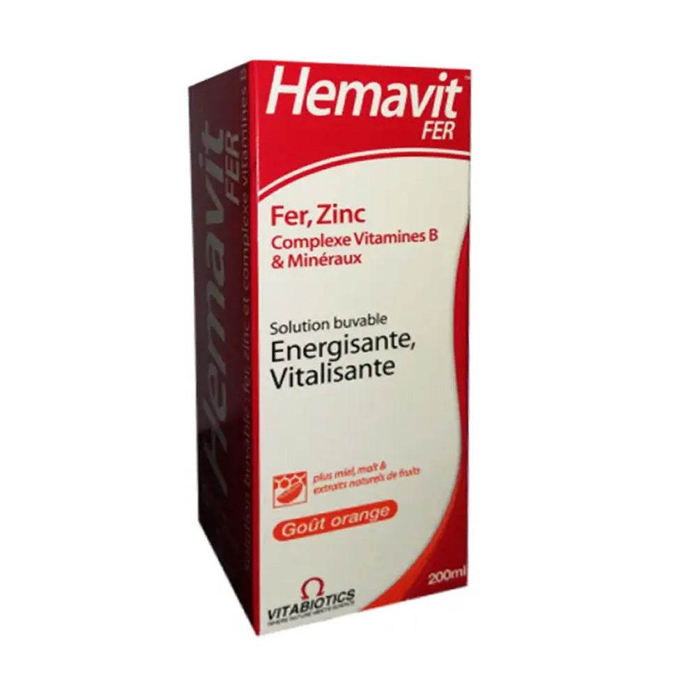 Vitabiotics Hemavit Fer Complexes Vitamines B et Minéraux Liquide 200ml - Para Klean