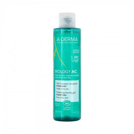 A-derma BIOLOGY AC Gel Moussant Nettoyant Purifiant | 200 Ml - Para Klean