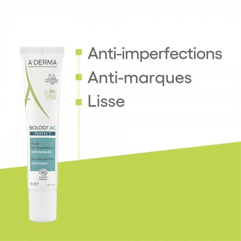 A-derma Biology AC PERFECT Fluide Anti-Imperfections Anti-Marques | 40 Ml - Para Klean