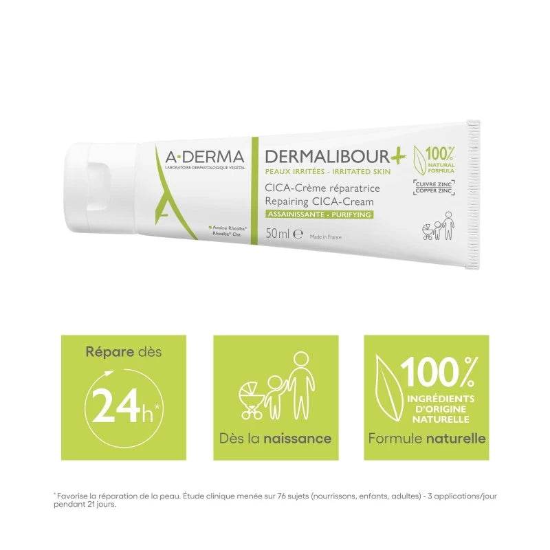 A-Derma DERMALIBOUR Crème Réparatrice 50 ml - Para Klean
