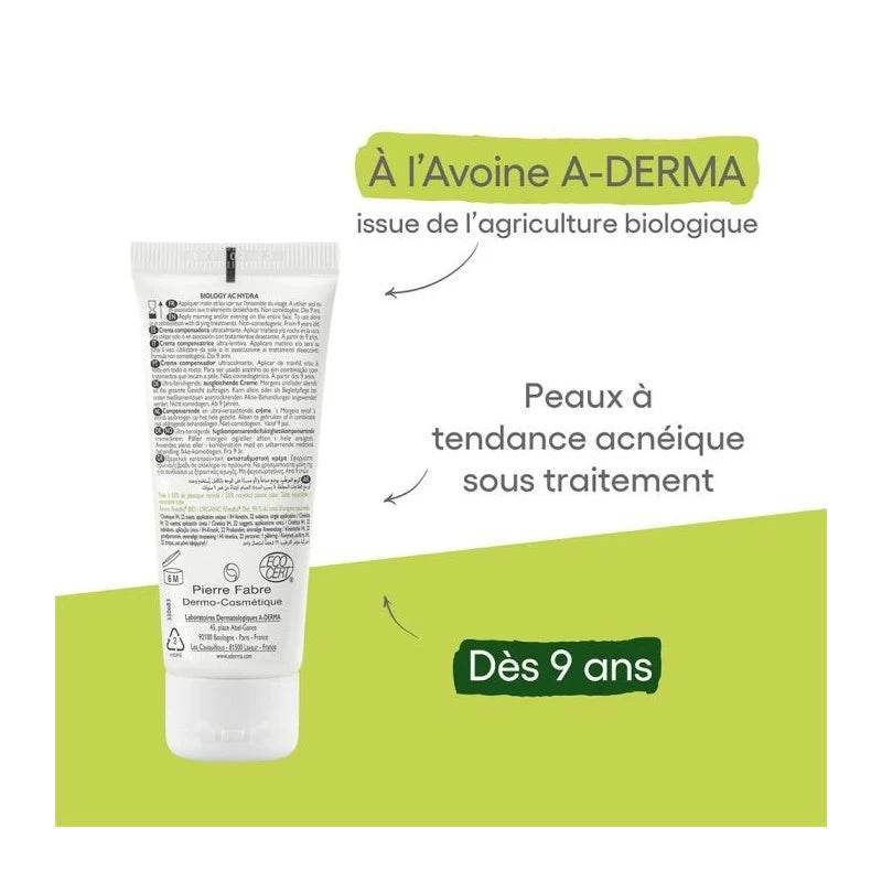 A-Derma BIOLOGY AC hydratante compensatrice 40ml - Para Klean