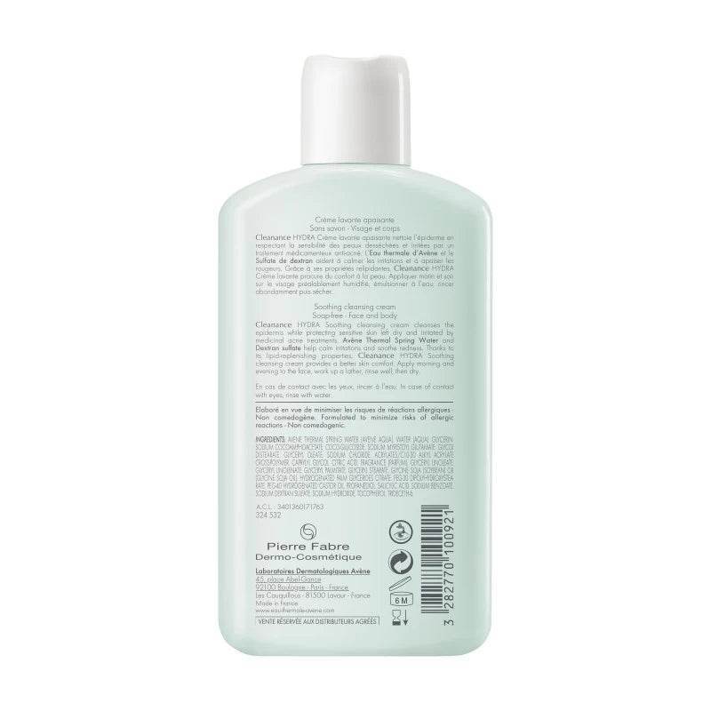 Avène Cleanance HYDRA Crème Lavante Apaisante 200ml - Para Klean