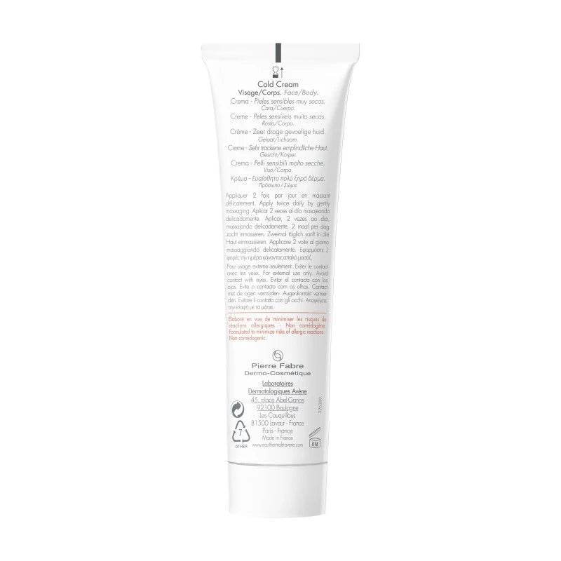 Avène Cold Cream Crème 100ml - Para Klean