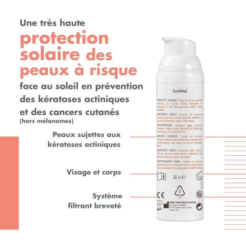 Avène Solaire SunsiMed Crème Peaux Sensibles 80ml - Para Klean