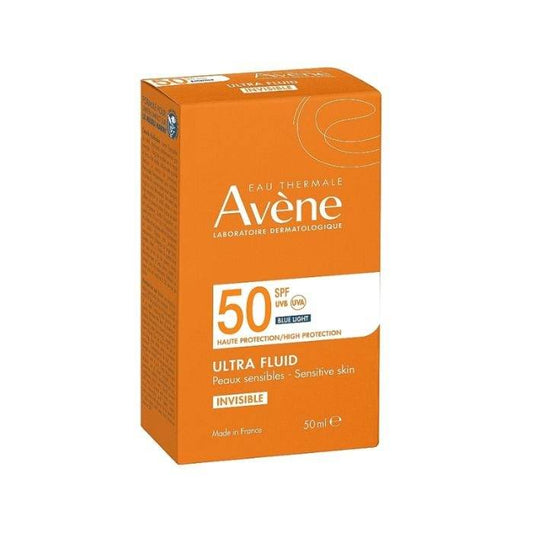 Avène Ultra Fluid Invisible SPF50+ Blue Light 50ml Protection Solaire Peaux Sensibles - Para Klean