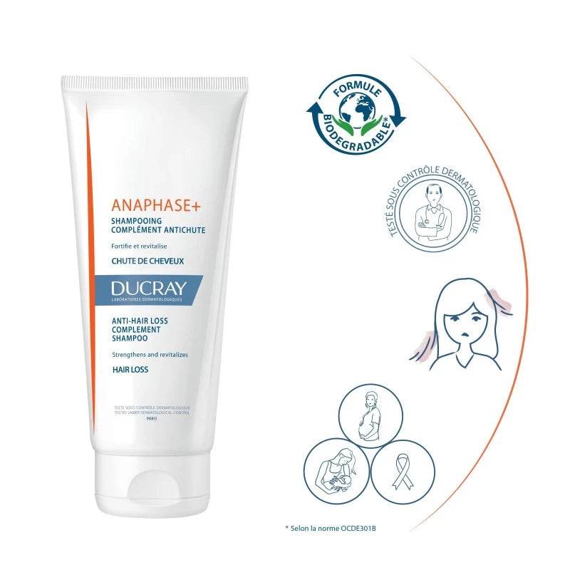 Ducray Anaphase+ Shampooing Complement Anti Chute 200ml - Para Klean