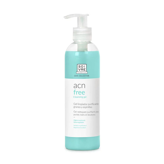 SOIVRE Acn Free Gel Nettoyant Purifiant 250ml Soin Visage Anti-Acné Peau Grasse Mixte Imperfections Nettoyage Profond - Para Klean