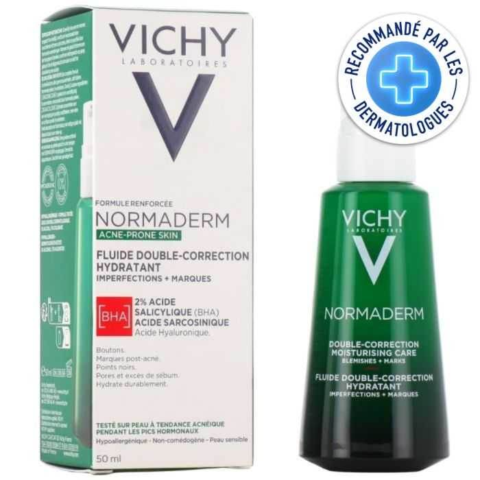 VICHY Normaderm Phytosolution Soin Quotidien Double-Correction Peaux Grasses 50ml - Para Klean