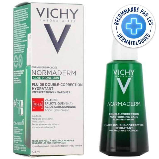 VICHY Normaderm Phytosolution Soin Quotidien Double-Correction Peaux Grasses 50ml - Para Klean