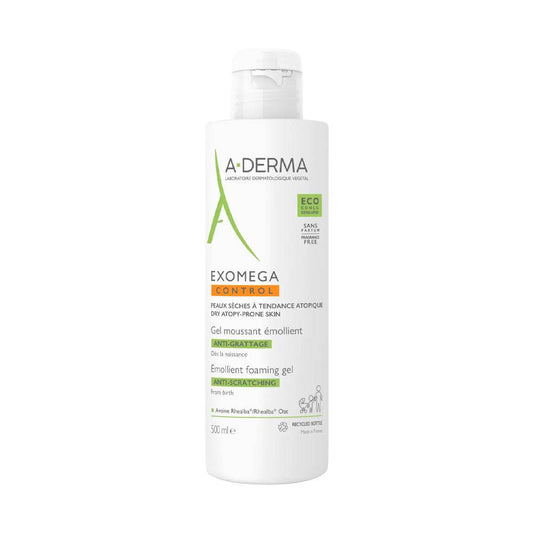 A-Derma EXOMEGA CONTROL Gel Moussant Émollient anti-grattage 500ml {{ para_klean }}