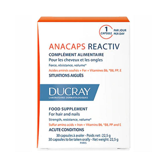 Ducray Anacaps Reactiv Complement Alimentaire 30 Capsules {{ para_klean }}