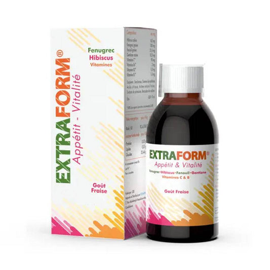 Extraform Sirop Appétit Et Vitalité Goût De Fraise 100 ml {{ para_klean }}