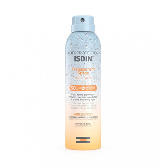 Fotoprotector ISDIN Trasparent Spray Wet Skin SPF50 250ml - Para Klean