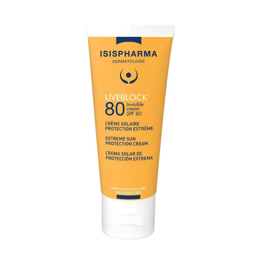 Isispharma Uveblock Crème Solaire Invisible SPF80+ 40ml - Para Klean