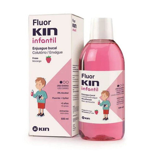 Kin Fluor Bain De Bouche Enfant Fraise 500ml - Para Klean