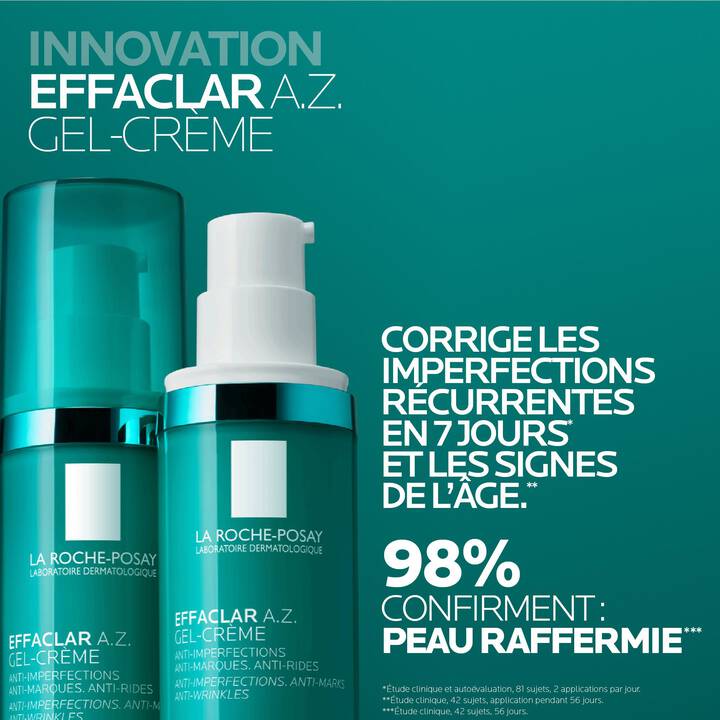 LA ROCHE POSAY Effaclar A.Z Gel-Crème 40ml Soin Anti-Imperfections Ciblé Acné Peau Grasse - Para Klean