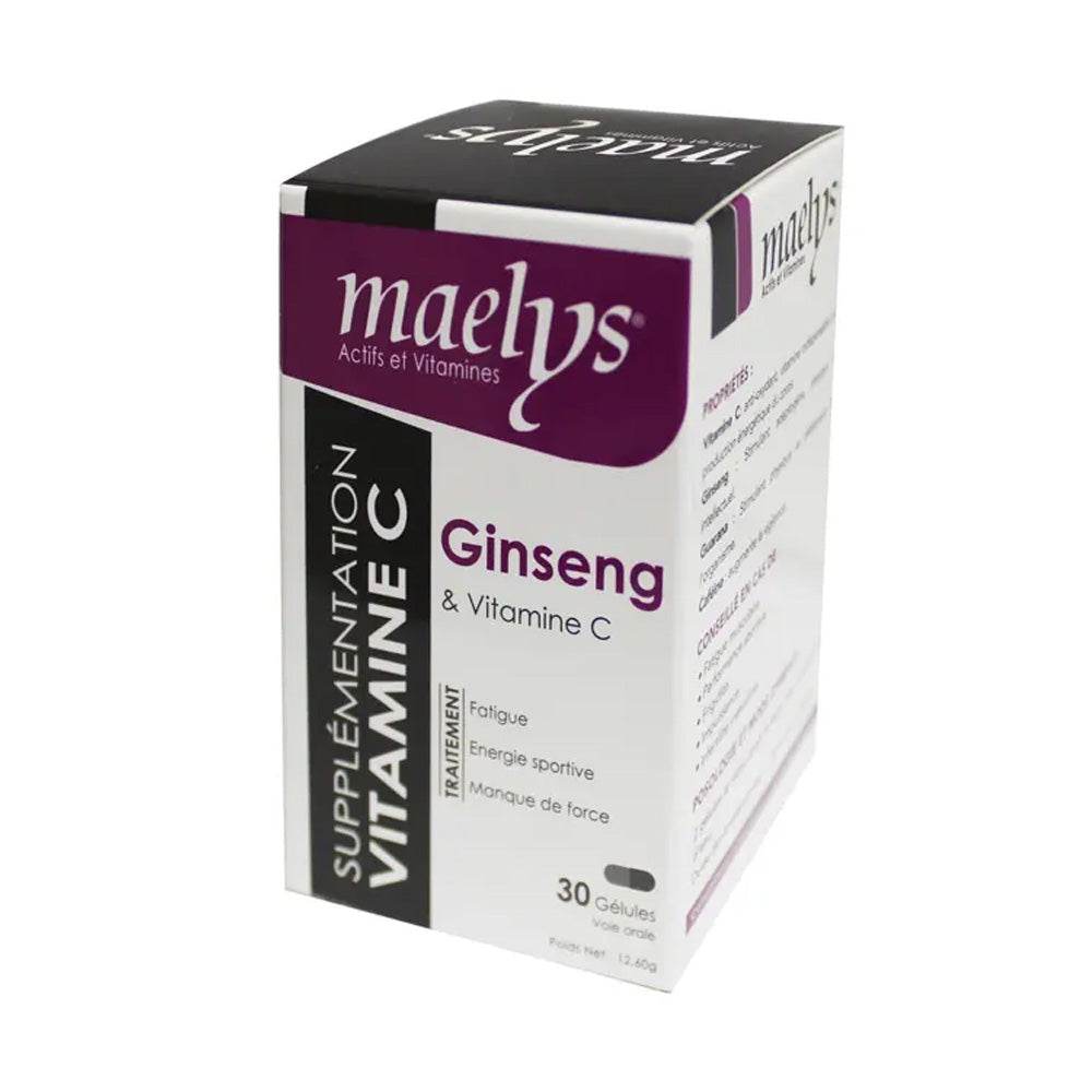 Maelys Ginseng Vitamine C 30 Gélules - Para Klean