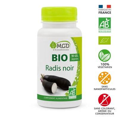 MGD bio radis noir boite 90 gélules {{ para_klean }}