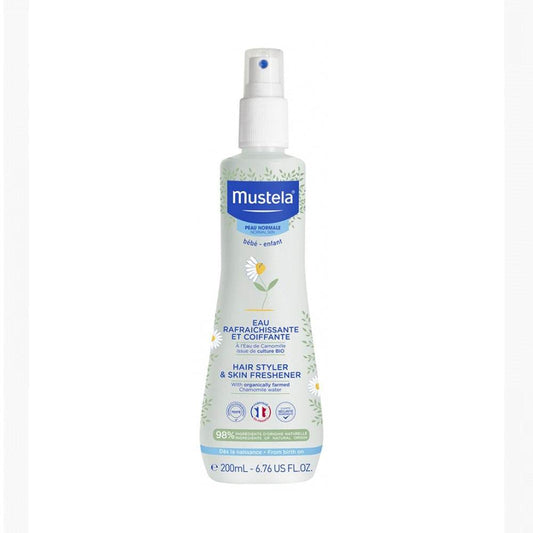 Mustela Eau Rafraichissante et Coiffante Bébé à l'eau de Camomille Bio 200ml - Para Klean