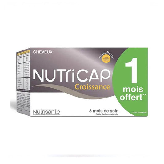 Nutricap Nutrisante Croissance Anti-Chute 3 Mois 180 Gélules {{ para_klean }}