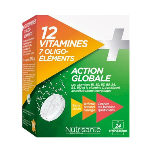 Nutrisanté 12 Vitamine + 7 Oligo-Eléments 24 Comprimés {{ para_klean }}