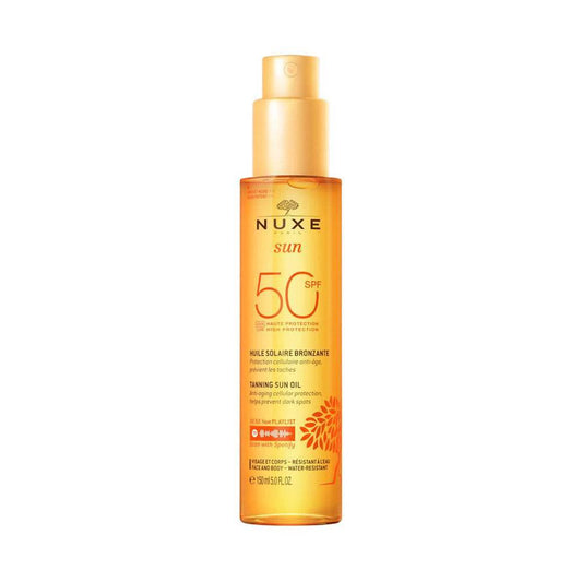 Nuxe Sun Huile Bronzante Haute Protection SPF50 150ml {{ para_klean }}