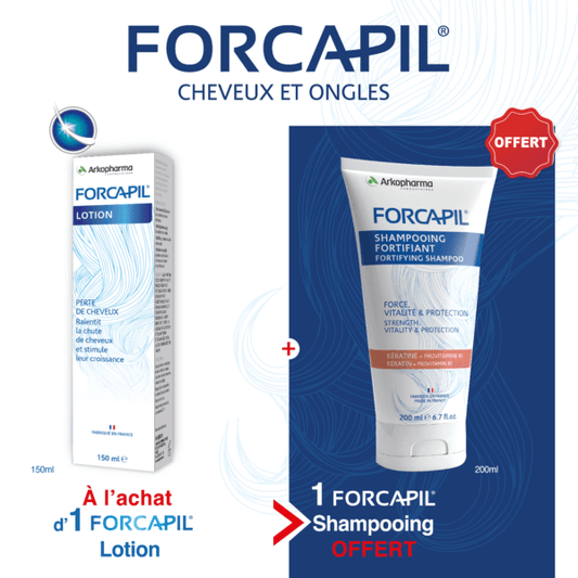 Forcapil Pack Lotion Anti Chute 150ml  = Forcapil Shampooing Energisant Offert - Para Klean