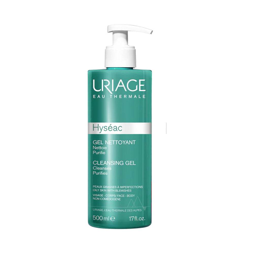 Uriage Hyséac Gel Nettoyant Purifiant 500ml - Soin Visage Anti-Imperfections Peaux Mixtes à Grasses - Para Klean
