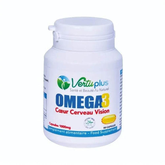 Vertu Plus Omega 3 1000mg 50 Capsules - Para Klean