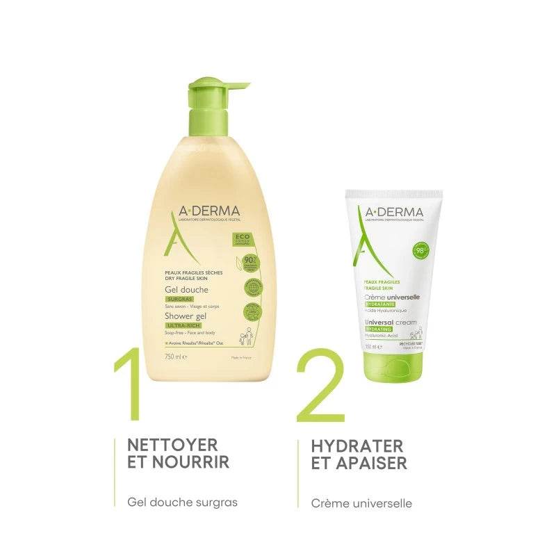 A-derma Gel Douche Surgras Ultra-Rich | 500 Ml - Para Klean