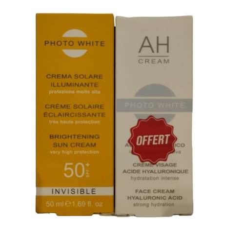 Photowhite Ecran SPF 50+ 50ml PHOTO WHITE HYALURONIQUE CREME OFFERT {{ para_klean }}