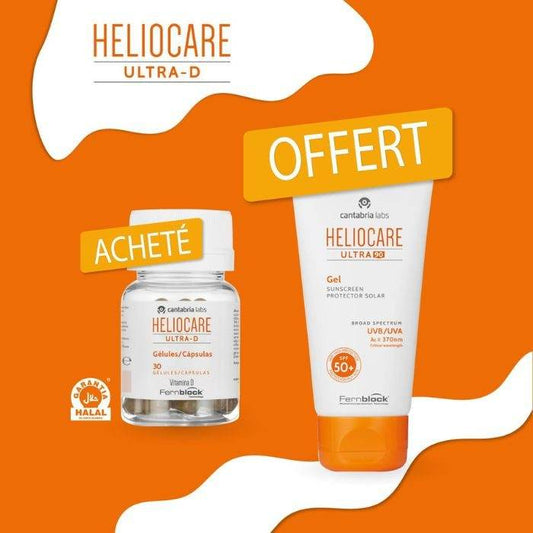 HELIOCARE PACK ULTRA D 30 CAPSULES + HELIOCARE GEL ULTRA 90 50ML OFFERT - Para Klean
