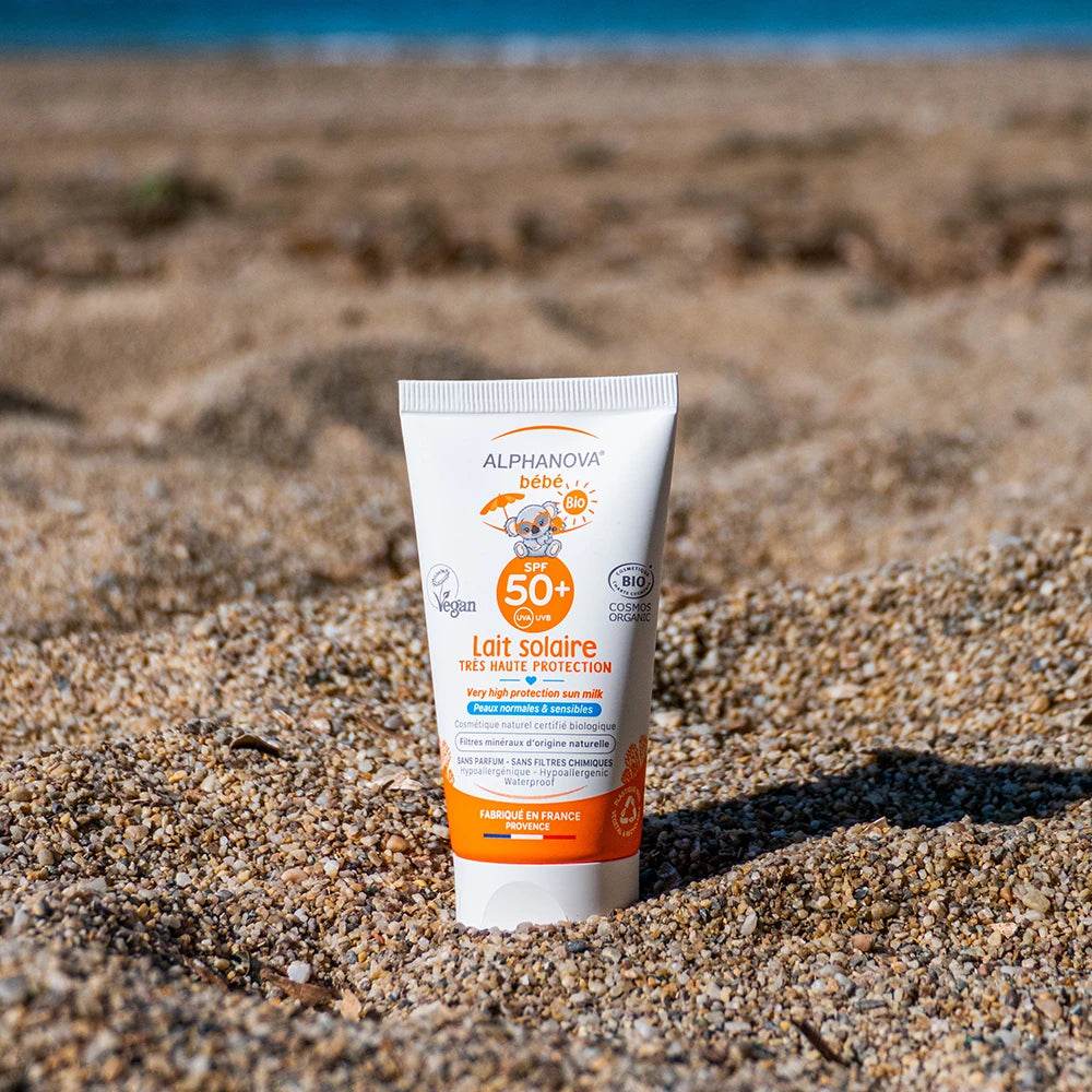 ALPHANOVA LAIT Solaire Bébé Certifiée Bio SPF 50+ Hypoallergénique 50G - Para Klean