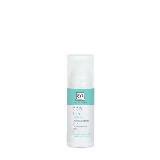SOIVRE ACN FREE Crème Hydratante 50ml Crème Visage Anti-Acné Peau Grasse Mixte Imperfections Hydratation Équilibrante - Para Klean