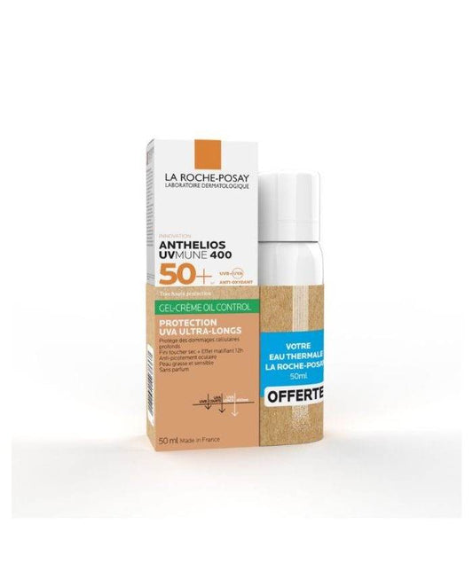 La Roche Posay Anthelios UVMUNE 400 Oil Control Gel-Crème SPF50+ Invisible 50ml= EAU THERMALE 50ML OFFERTE {{ para_klean }}