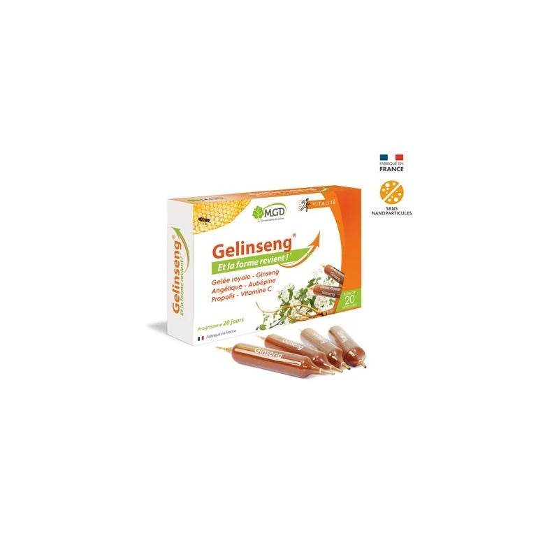 MGD GELINSENG boite 20 ampoules - Para Klean