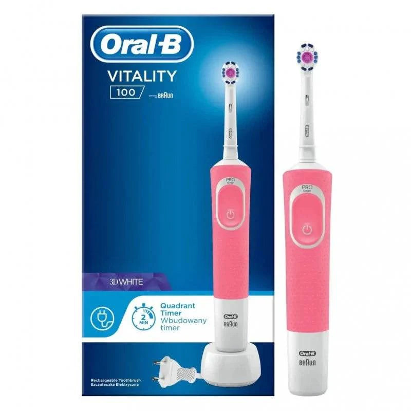 ORAL-B Vitality 3D White Brosse À Dents Électrique Rose - Para Klean