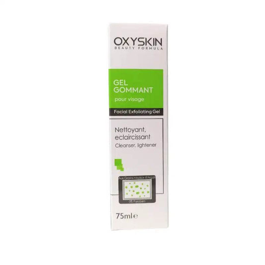 OXYSKIN GEL GOMMANT POUR VISAGE NETTOYANT ECLAIRCISSANT 75 ML - Para Klean