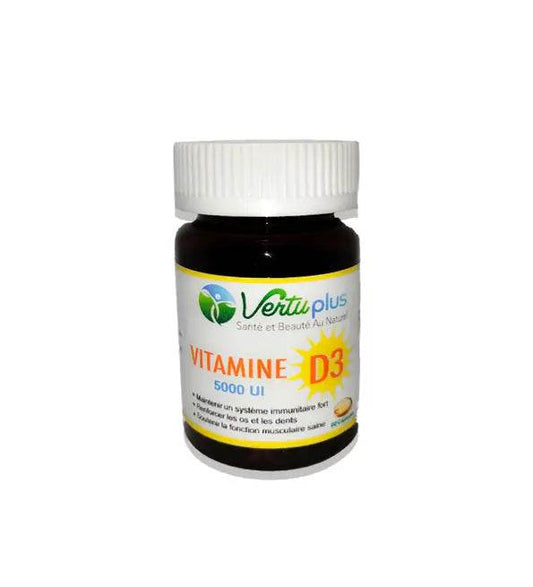 Vertu Plus Vitamine D3 5000 UI 60 Capsules {{ para_klean }}