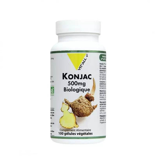 VITALL+ Konjac Bio 500mg Boite 100 Gélules Végétales {{ para_klean }}